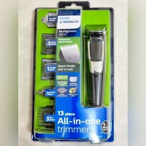 Norelco Multigroom 3000 13 peice all in one lithium ion battery